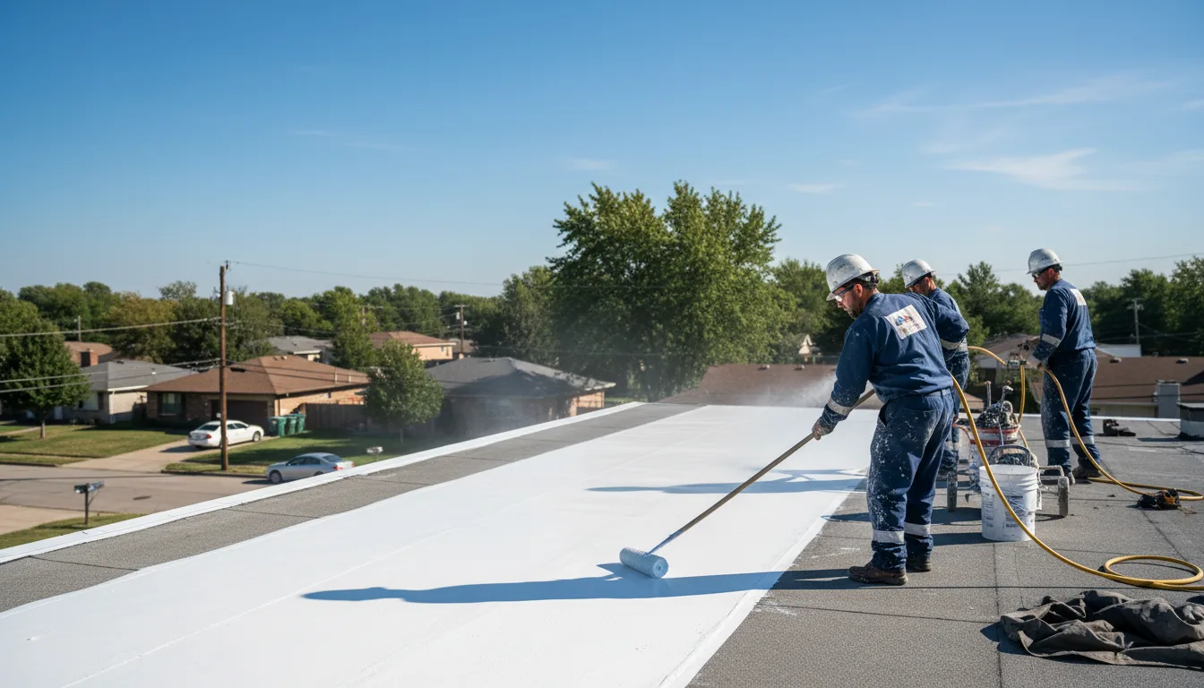 Commercial roof coating in Dawn, MO near me
